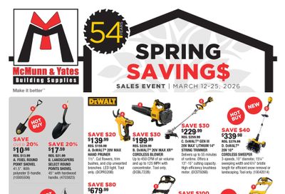 McMunn & Yates Building Supplies Flyer March 12 to 25