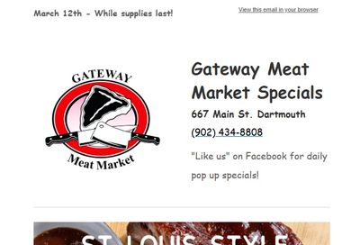 Gateway Meat Market Flyer March 12 to 18