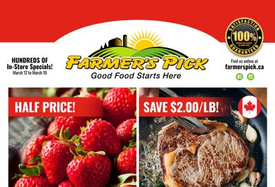 Farmer's Pick Flyer March 12 to 18