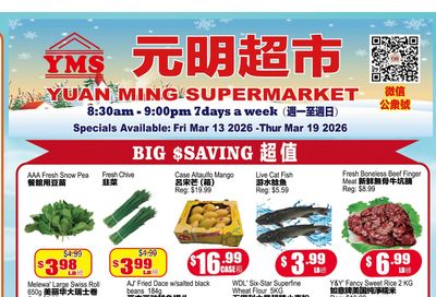 Yuan Ming Supermarket Flyer March 13 to 19