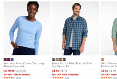 L.L.Bean Canada: Extra 15% off Sale with Promo Code