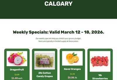 H&W Produce Flyer March 12 to 18