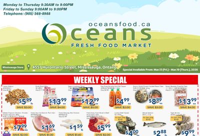 Oceans Fresh Food Market (Mississauga) Flyer March 13 to 19