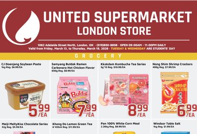 United Supermarket (London) Flyer March 13 to 19