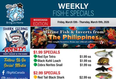 Big Al's (Mississauga) Weekly Specials March 13 to 19