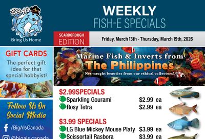 Big Al's (Scarborough) Weekly Specials March 13 to 19