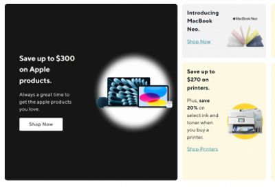 Staples Canada: Save up to $300 on Apple Products + More