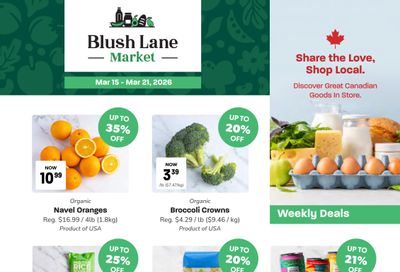 Blush Lane Organic Market Flyer March 15 to 21