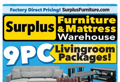 Surplus Furniture & Mattress Warehouse (Winnipeg, Brandon) Flyer March 16 to April 5