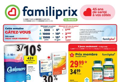 Familiprix Clinique Flyer March 19 to 25