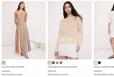 Banana Republic Canada Friends & Family Event Sale: Save 40% Off + Sale up to 50% off