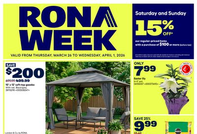 Rona & Rona+ (ON) Flyer March 19 to April 1