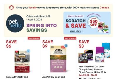 Pet Valu Flyer March 19 to April 1