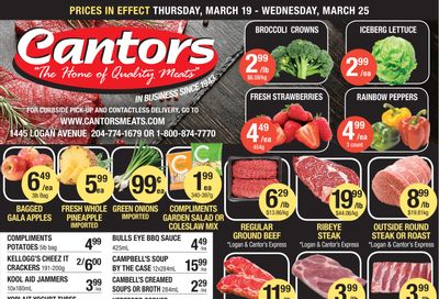 Cantor's Meats Flyer March 19 to 25
