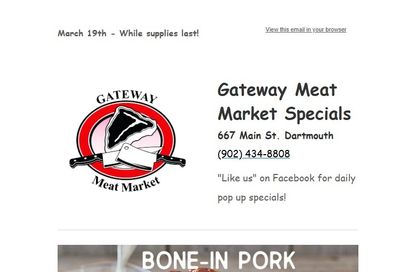 Gateway Meat Market Flyer March 19 to 25