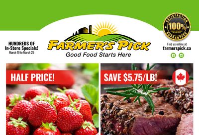 Farmer's Pick Flyer March 19 to 25