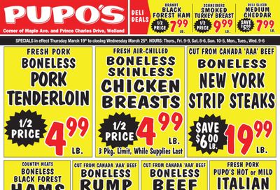 Pupo's Food Market Flyer March 19 to 25