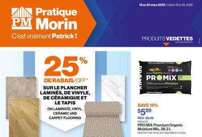 Patrick Morin Flyer March 19 to 25