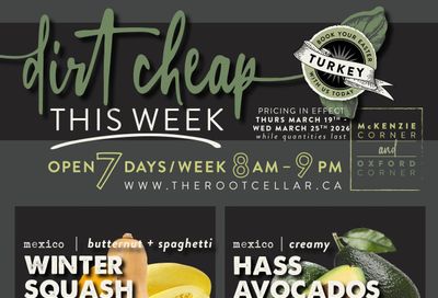 The Root Cellar Flyer March 19 to 25
