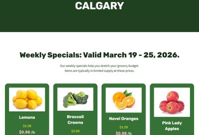 H&W Produce Flyer March 19 to 25