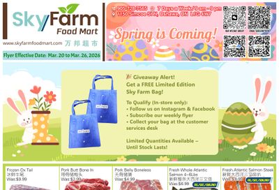 SkyFarm Food Mart Flyer March 20 to 26