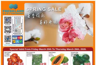 FreshLand Supermarket Flyer March 20 to 26