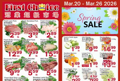 First Choice Supermarket Flyer March 20 to 26