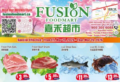 Fusion Supermarket (Unionville)  Flyer March 20 to 26