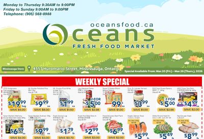 Oceans Fresh Food Market (Mississauga) Flyer March 20 to 26