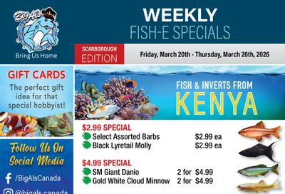 Big Al's (Scarborough) Weekly Specials March 20 to 26
