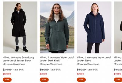 Mountain Warehouse Canada: Spring Jackets 50% off or More + Sale up to 60% off