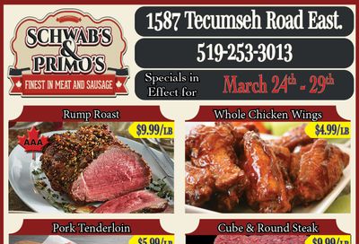 Schwab's & Primo's Flyer March 24 to 29