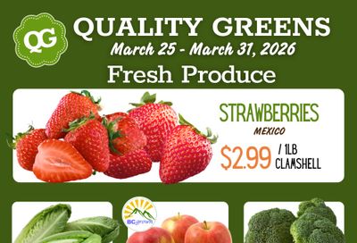 Quality Greens Flyer March 25 to 31