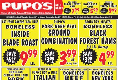 Pupo's Food Market Flyer March 26 to April 1