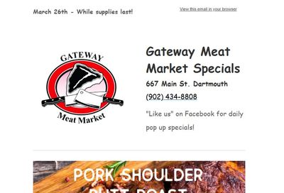 Gateway Meat Market Flyer March 26 to April 1