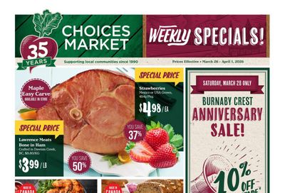 Choices Market Flyer March 26 to April 1