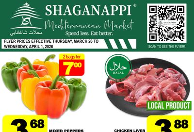 Shaganappi Mediterranean Market Flyer March 26 to April 1