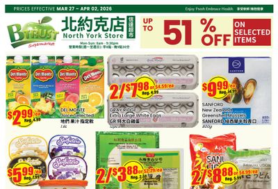 Btrust Supermarket (North York) Flyer March 27 to April 2