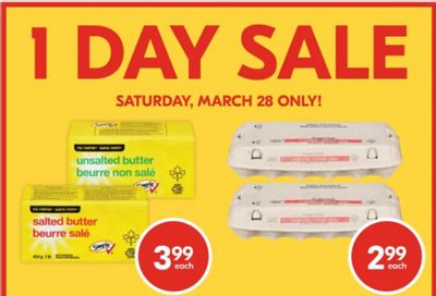 Shoppers Drug Mart Canada: $3.99 No Name Butter and $2.99 Eggs Saturday March 28th Only!