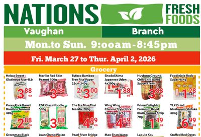 Nations Fresh Foods (Vaughan) Flyer March 27 to April 2