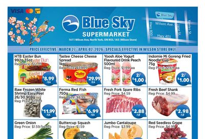 Blue Sky Supermarket (North York) Flyer March 27 to April 2