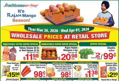 Fruiticana (Kelowna) Flyer March 27 to April 1