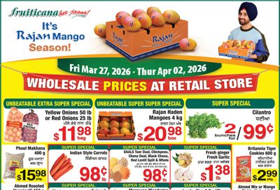 Fruiticana (Edmonton) Flyer March 27 to April 2