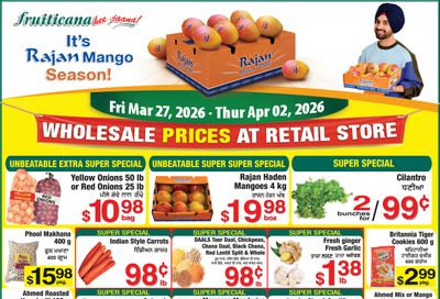 Fruiticana (Calgary) Flyer March 27 to April 2