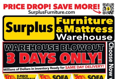 Surplus Furniture & Mattress Warehouse (Thunder Bay) Flyer March 30 to April 5