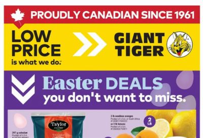 Giant Tiger Canada Flyer Deals April 1st – 7th