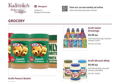 Kudrinko's Flyer March 31 to April 6