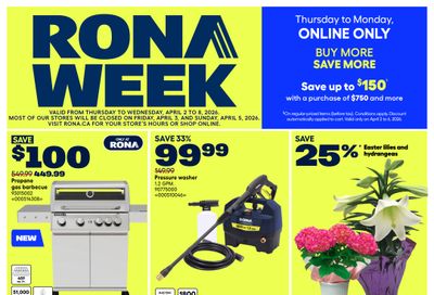 Rona & Rona+ (ON) Flyer April 2 to 8