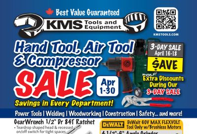 KMS Tools and Equipment Flyer April 1 to 30