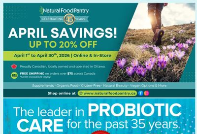 Natural Food Pantry Flyer April 1 to 30